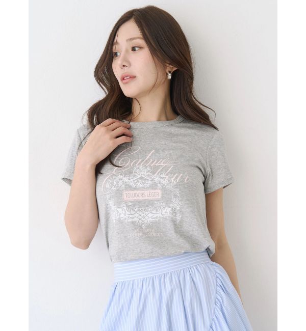 CALNAMUR「オーナメントモチーフプリントTシャツ」|Tシャツ・カットソー|
