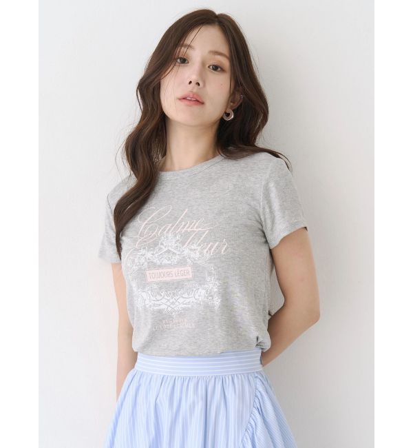 CALNAMUR「オーナメントモチーフプリントTシャツ」|Tシャツ・カットソー|