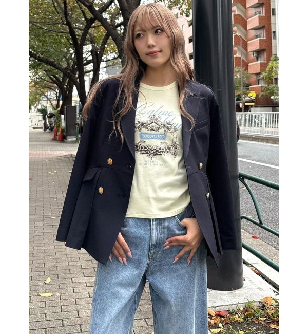 CALNAMUR「オーナメントモチーフプリントTシャツ」|Tシャツ・カットソー|