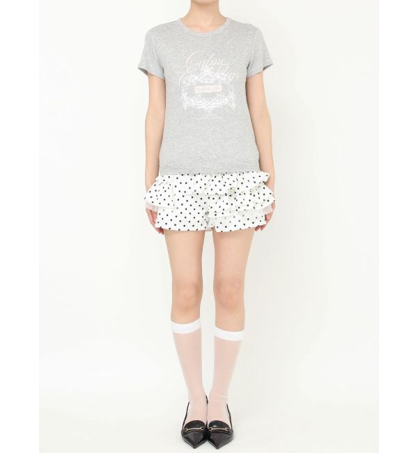 CALNAMUR「オーナメントモチーフプリントTシャツ」|Tシャツ・カットソー|