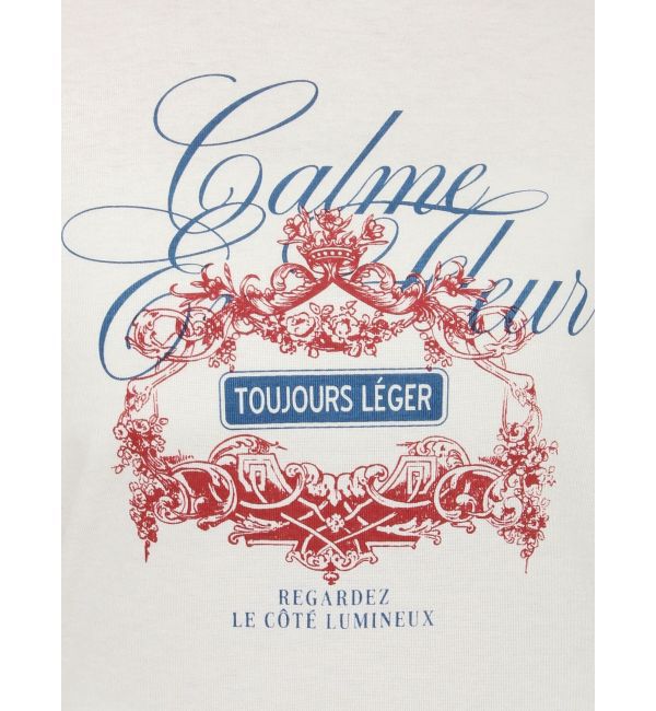 CALNAMUR「オーナメントモチーフプリントTシャツ」|Tシャツ・カットソー|