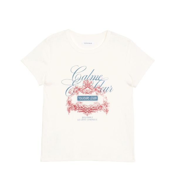 CALNAMUR「オーナメントモチーフプリントTシャツ」|Tシャツ・カットソー|