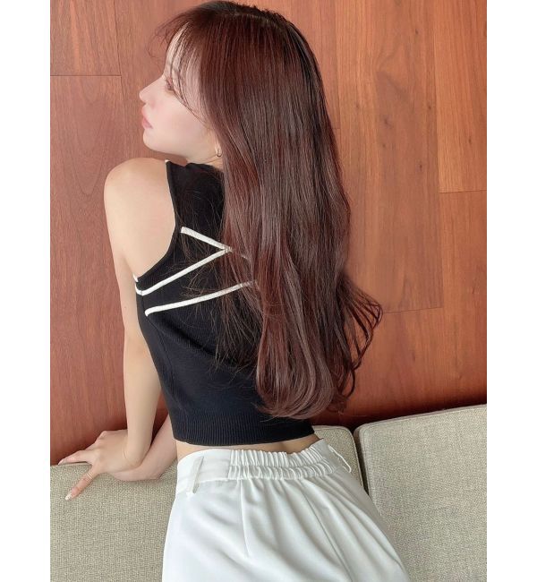 RESEXXY「バイカラーアメスリニット」|タンクトップ|