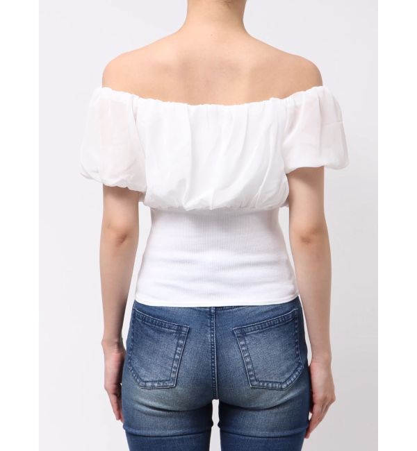 RESEXXY「シアードッキングオフショルトップス」|Tシャツ・カットソー|