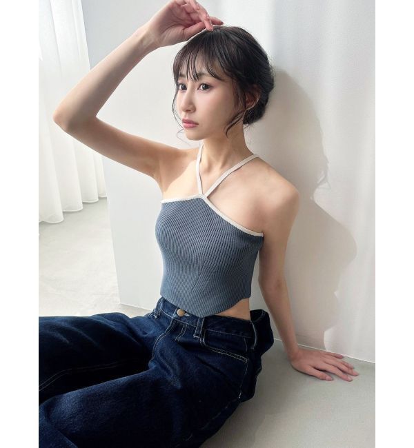 RESEXXY「アメスリクロップドニットトップス」|キャミソール|