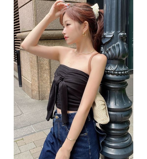 RESEXXY「スリーブツイストベアニット」|キャミソール|