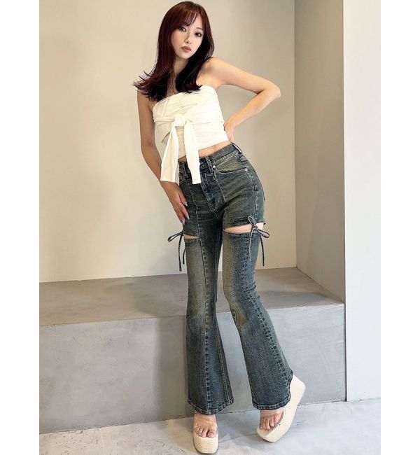 RESEXXY「スリーブツイストベアニット」|キャミソール|