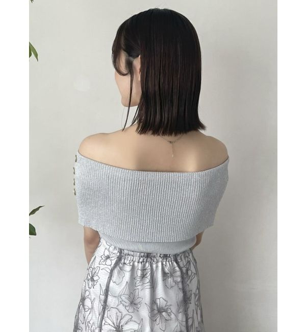 dazzlin「クロップドオフショルニットプルオーバー」|ニット・セーター|