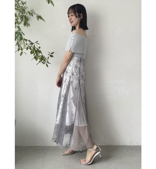 dazzlin「クロップドオフショルニットプルオーバー」|ニット・セーター|