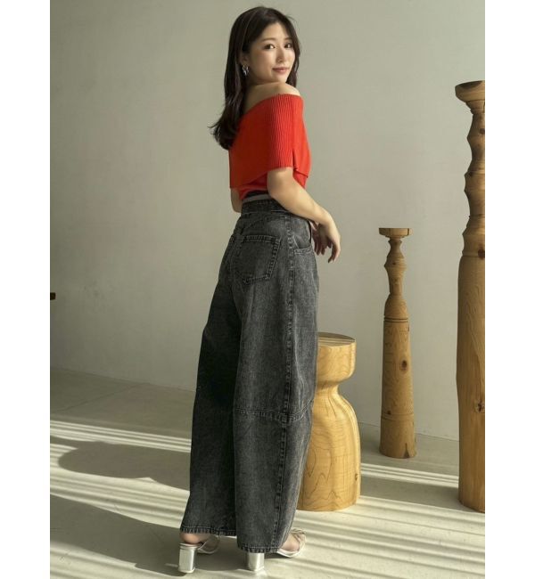 dazzlin「クロップドオフショルニットプルオーバー」|ニット・セーター|