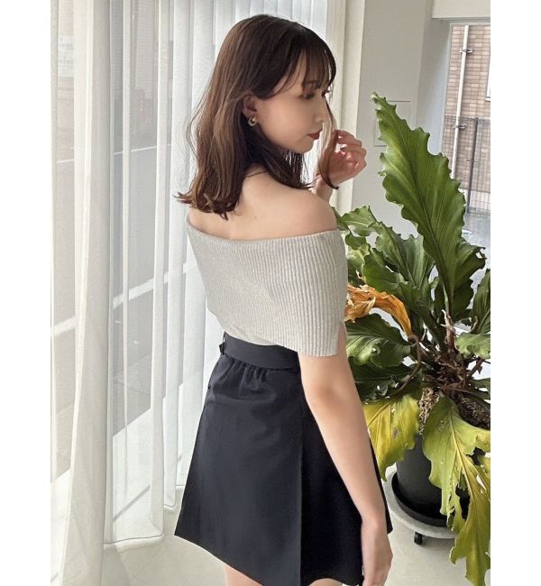 dazzlin「クロップドオフショルニットプルオーバー」|ニット・セーター|