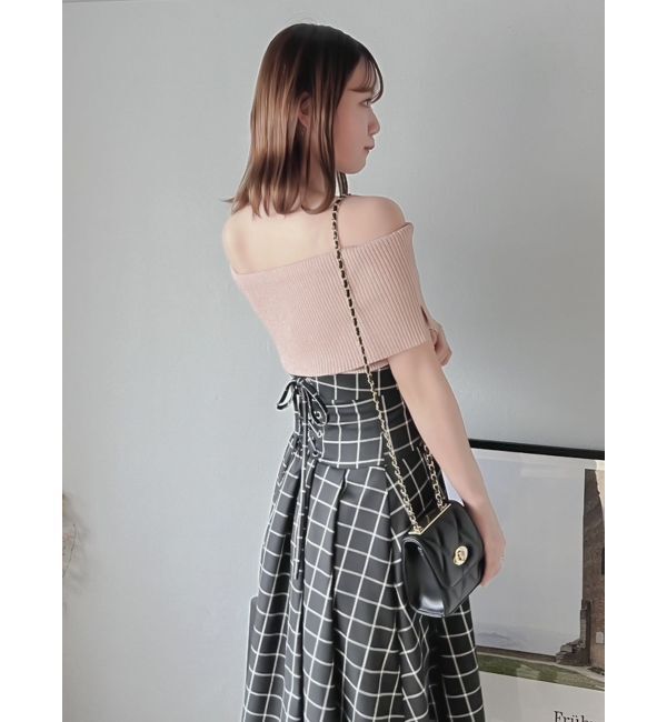 dazzlin「クロップドオフショルニットプルオーバー」|ニット・セーター|