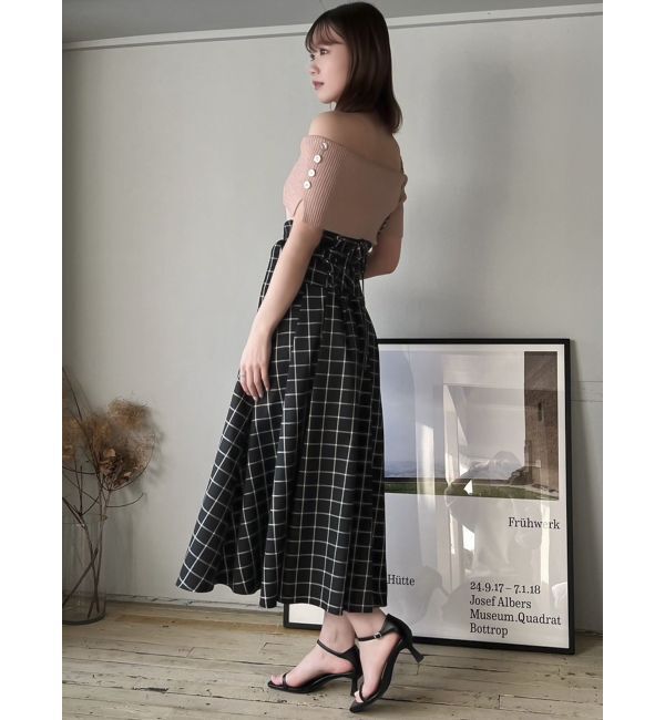 dazzlin「クロップドオフショルニットプルオーバー」|ニット・セーター|