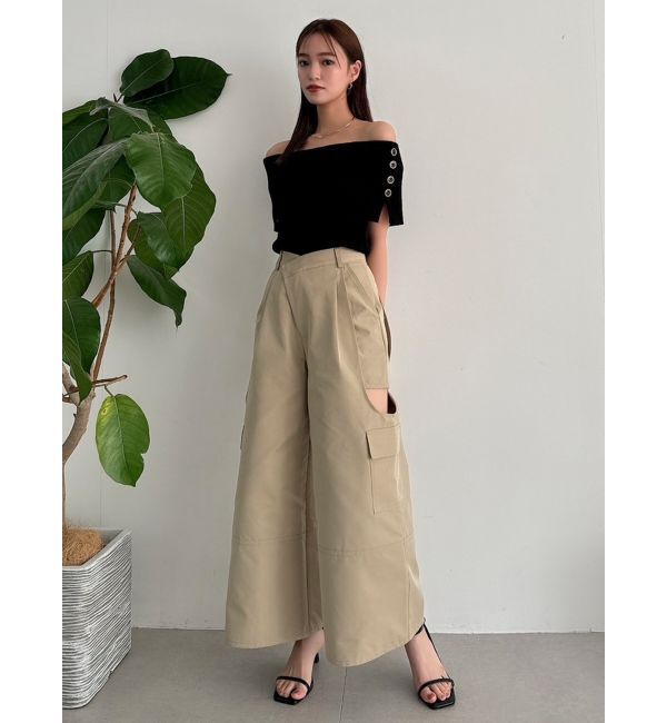 dazzlin「クロップドオフショルニットプルオーバー」|ニット・セーター|