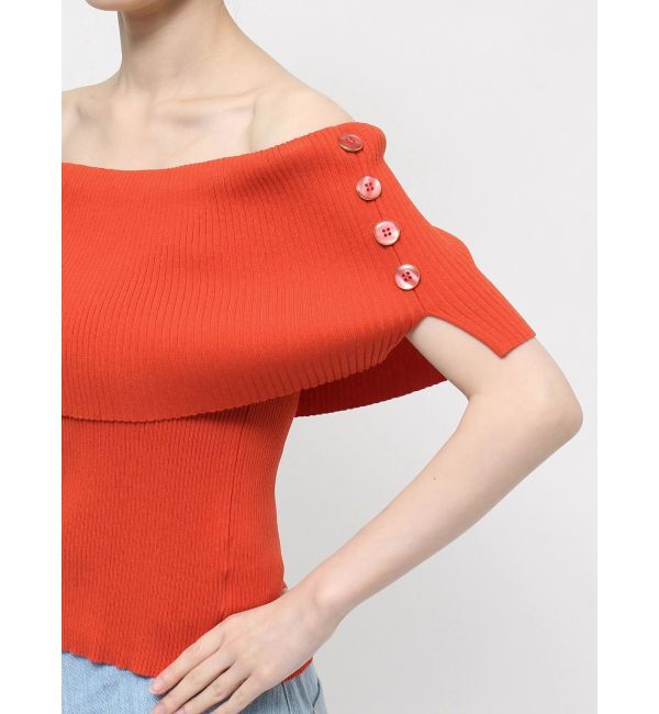 dazzlin「クロップドオフショルニットプルオーバー」|ニット・セーター|