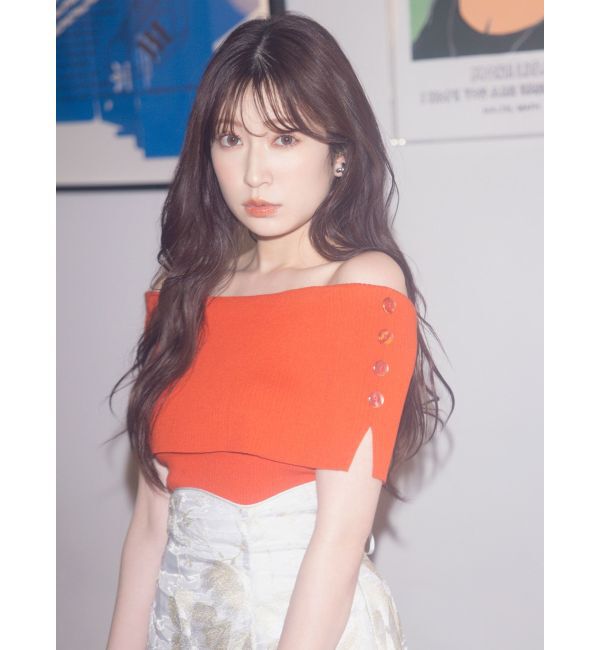 dazzlin「クロップドオフショルニットプルオーバー」|ニット・セーター|