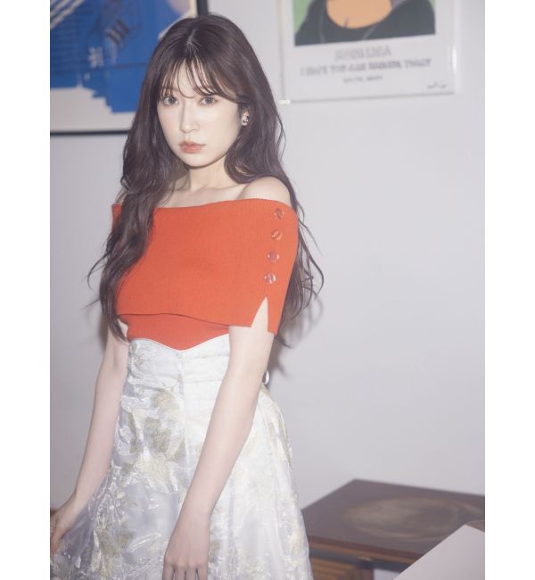 dazzlin「クロップドオフショルニットプルオーバー」|ニット・セーター|