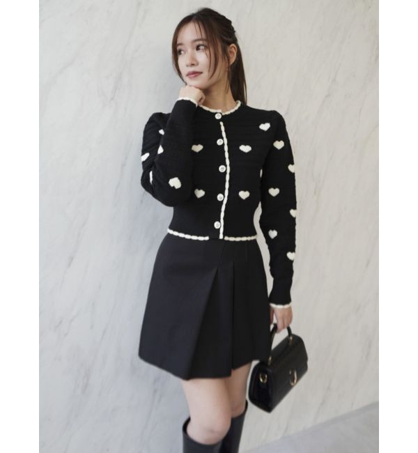 dazzlin「ハートジャカードカーデトップス」|カーディガン|
