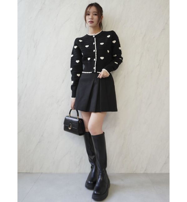 dazzlin「ハートジャカードカーデトップス」|カーディガン|