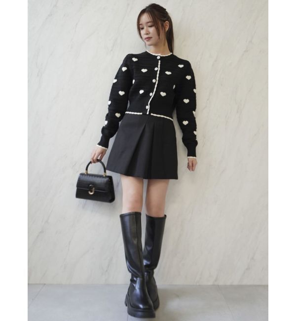 dazzlin「ハートジャカードカーデトップス」|カーディガン|