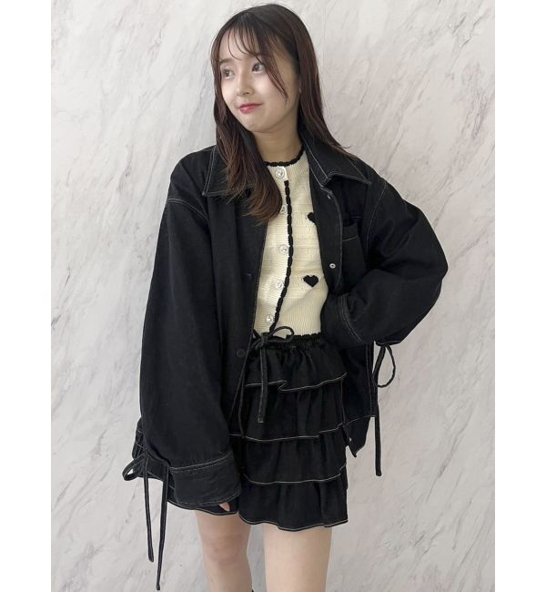 dazzlin「ハートジャカードカーデトップス」|カーディガン|