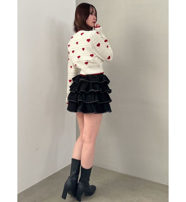 dazzlin「ハートジャカードカーデトップス」|カーディガン|