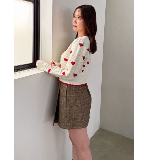 dazzlin「ハートジャカードカーデトップス」|カーディガン|