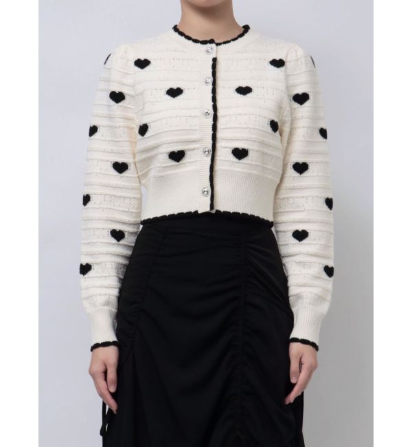 dazzlin「ハートジャカードカーデトップス」|カーディガン|
