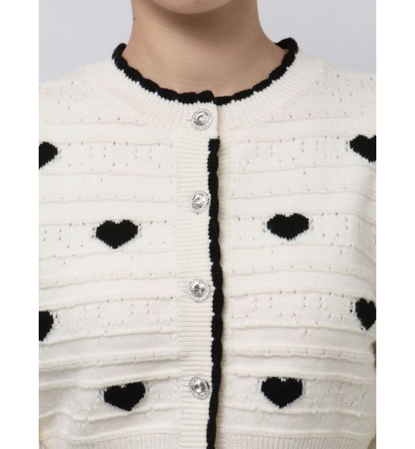 dazzlin「ハートジャカードカーデトップス」|カーディガン|