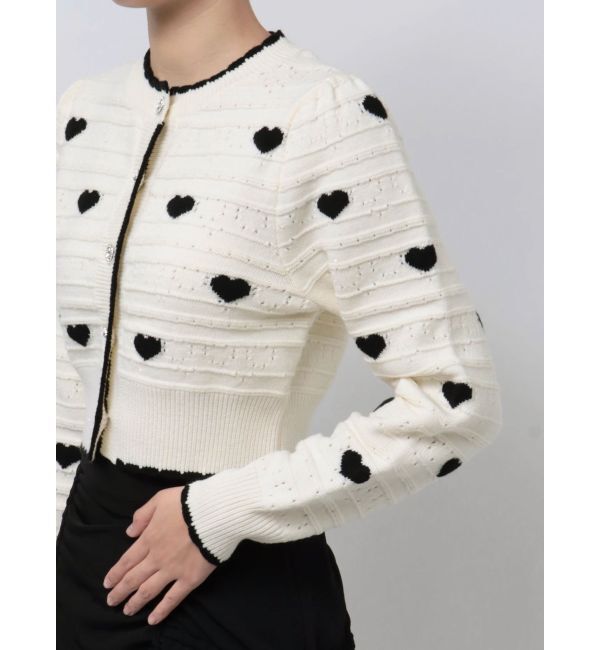 dazzlin「ハートジャカードカーデトップス」|カーディガン|