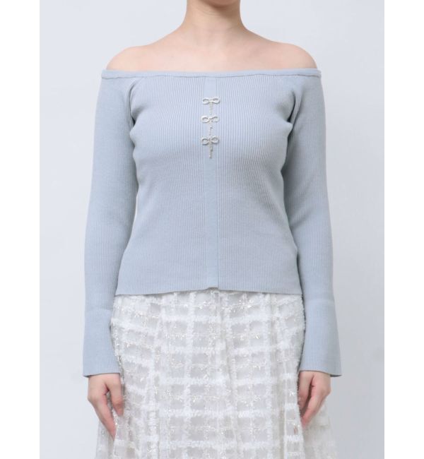 dazzlin「2WAYファーライクネックニットトップス」|ニット・セーター|