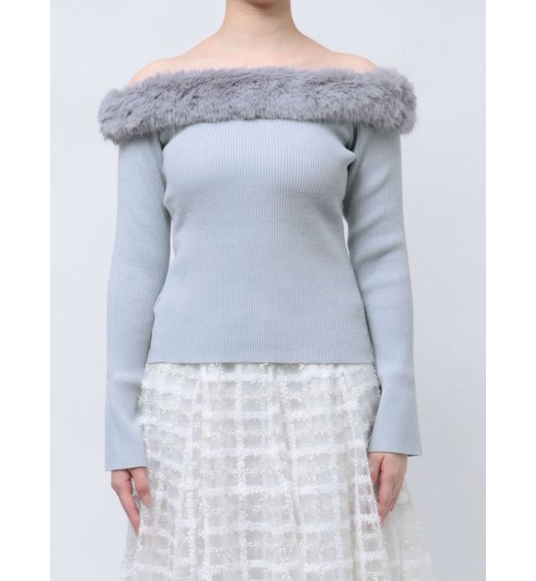 dazzlin「2WAYファーライクネックニットトップス」|ニット・セーター|