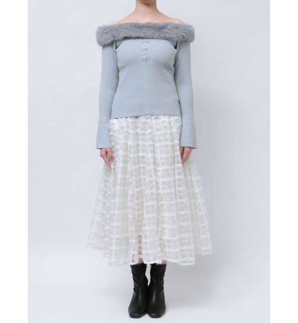 dazzlin「2WAYファーライクネックニットトップス」|ニット・セーター|