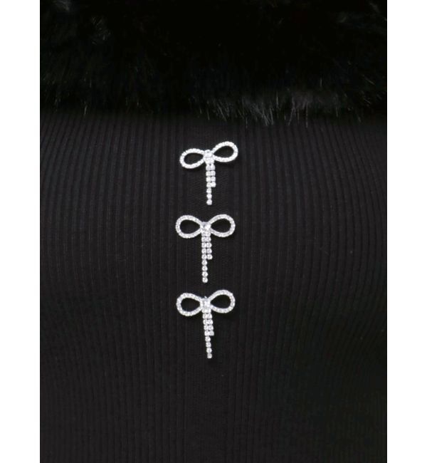 dazzlin「2WAYファーライクネックニットトップス」|ニット・セーター|