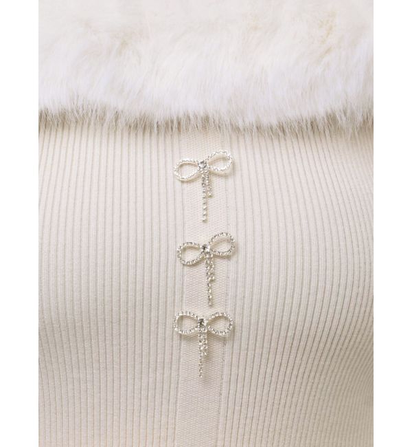 dazzlin「2WAYファーライクネックニットトップス」|ニット・セーター|