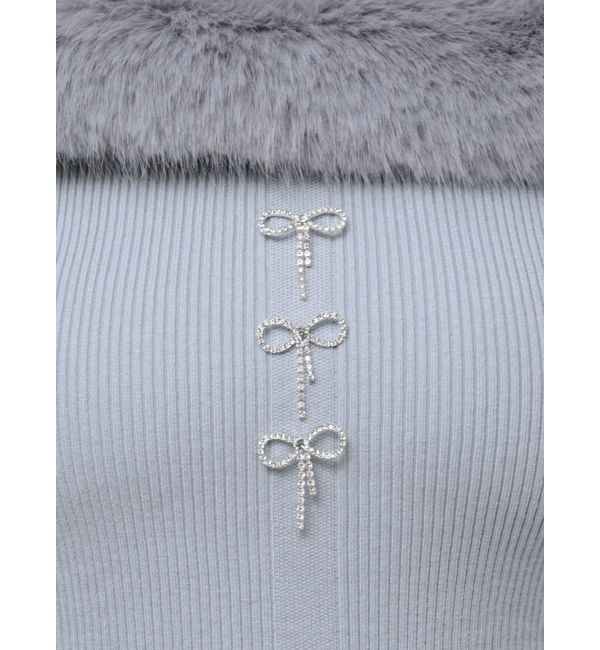 dazzlin「2WAYファーライクネックニットトップス」|ニット・セーター|