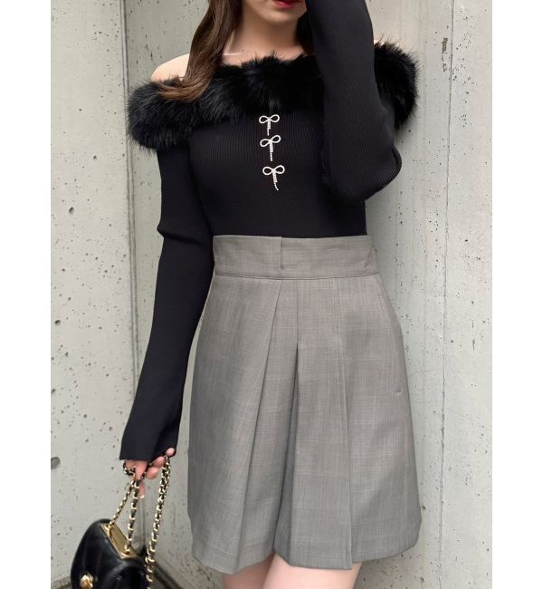 dazzlin「2WAYファーライクネックニットトップス」|ニット・セーター|