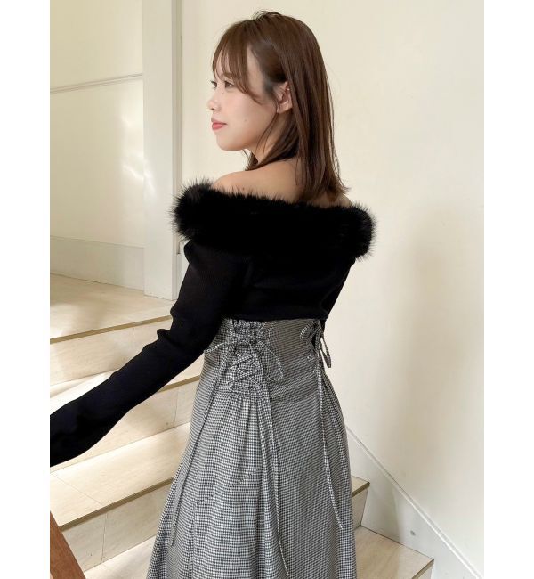 dazzlin「2WAYファーライクネックニットトップス」|ニット・セーター|