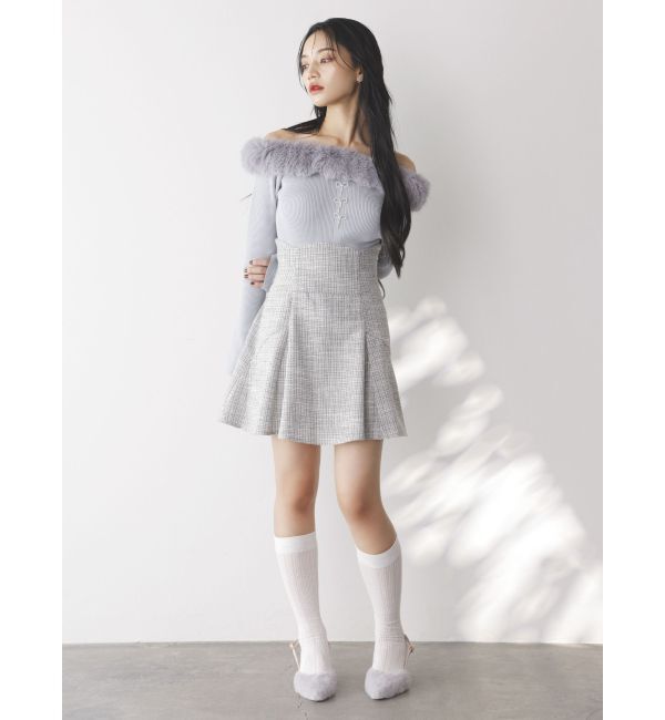 dazzlin「2WAYファーライクネックニットトップス」|ニット・セーター|