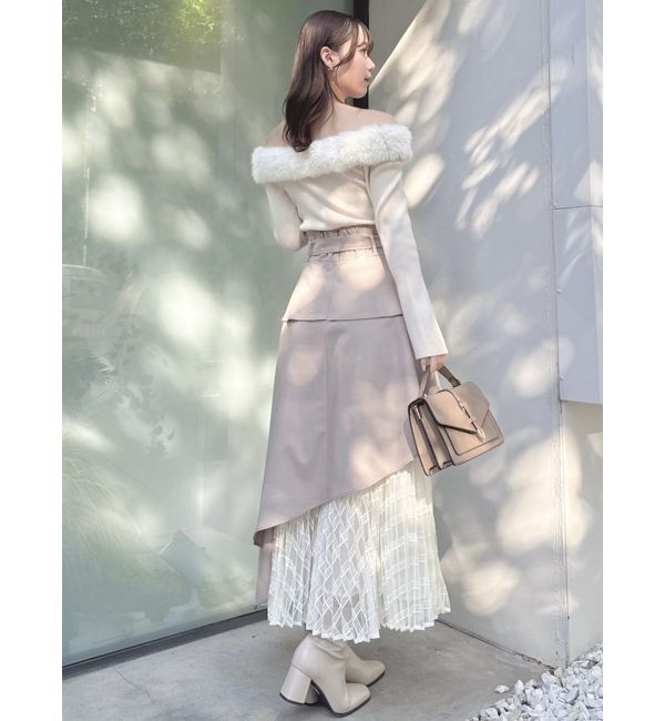 dazzlin「2WAYファーライクネックニットトップス」|ニット・セーター|