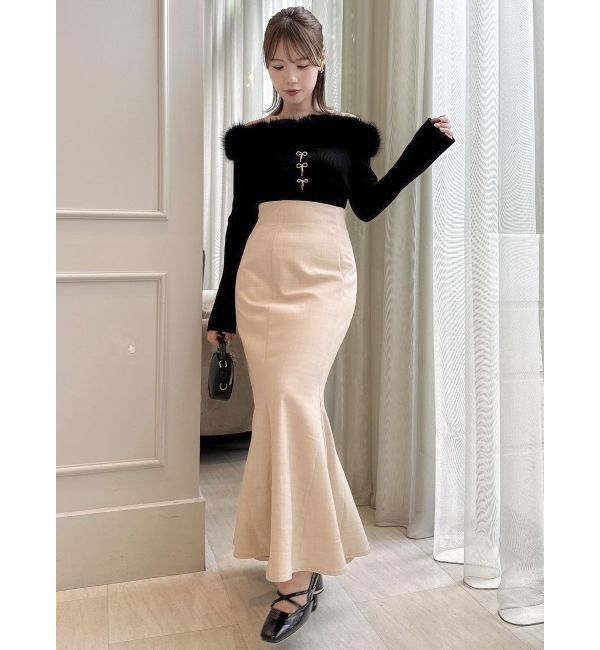 dazzlin「2WAYファーライクネックニットトップス」|ニット・セーター|