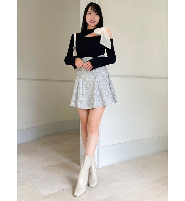 dazzlin「ワンショルリボンニットトップス」|ニット・セーター|