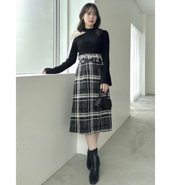 dazzlin「ワンショルリボンニットトップス」|ニット・セーター|