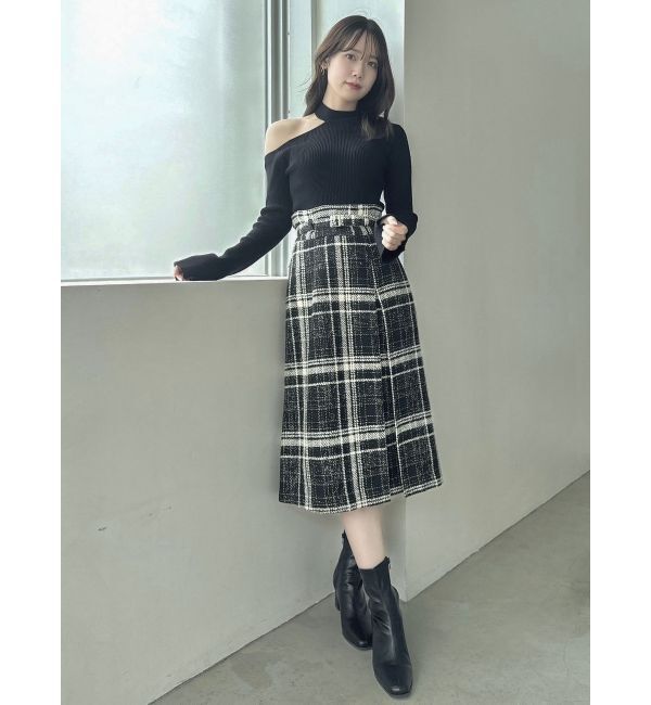 dazzlin「ワンショルリボンニットトップス」|ニット・セーター|