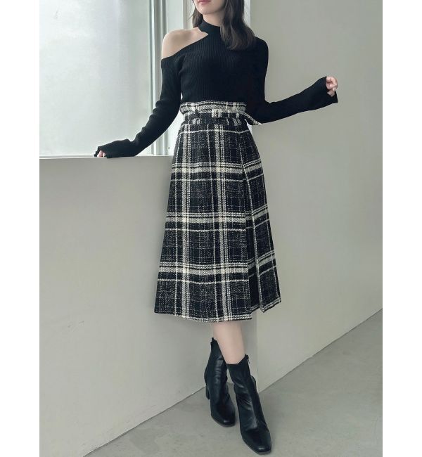 dazzlin「ワンショルリボンニットトップス」|ニット・セーター|