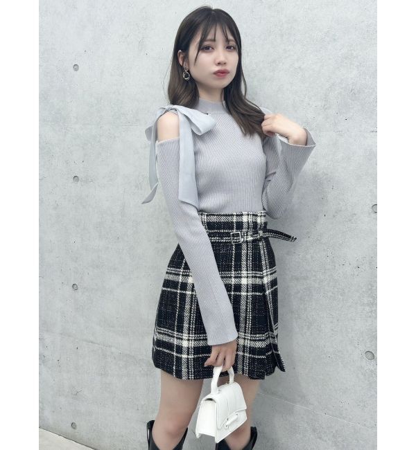 dazzlin「ワンショルリボンニットトップス」|ニット・セーター|