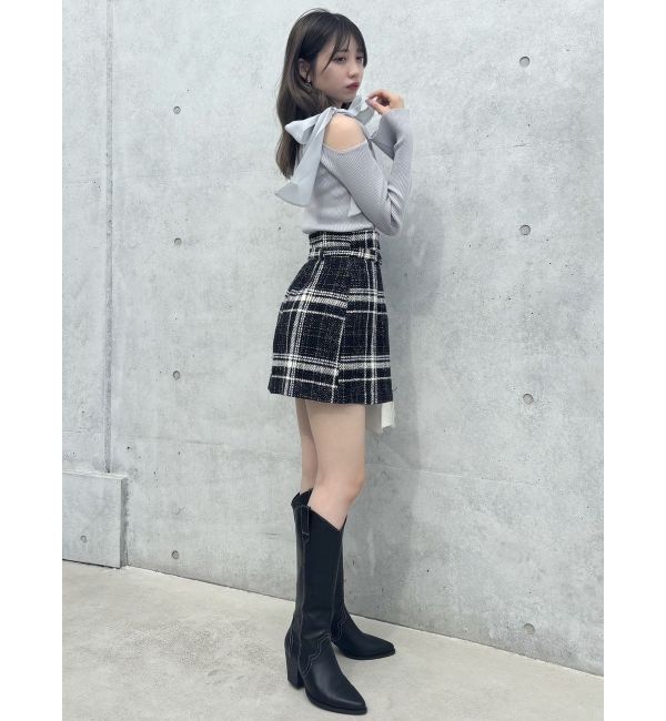 dazzlin「ワンショルリボンニットトップス」|ニット・セーター|