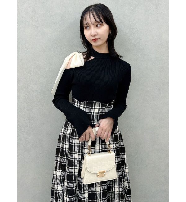 dazzlin「ワンショルリボンニットトップス」|ニット・セーター|