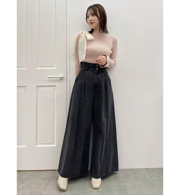 dazzlin「ワンショルリボンニットトップス」|ニット・セーター|