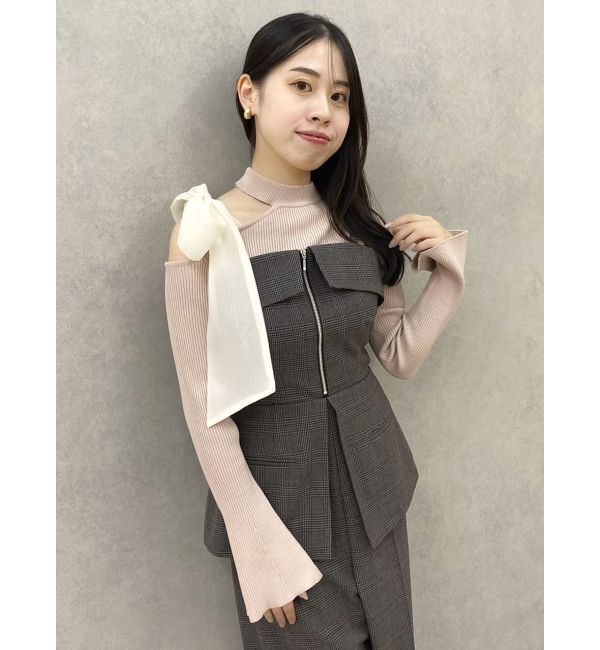 dazzlin「ワンショルリボンニットトップス」|ニット・セーター|